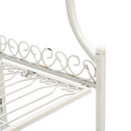 Étagère de boulangerie d'extérieur à 4 niveaux en fer forgé victorien SAFAVIEH Bryn - 25 po L x 15 po P x 63 po H - 25L x 15P x 63H