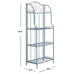 Étagère de boulangerie d'extérieur à 4 niveaux en fer forgé victorien SAFAVIEH Bryn - 25 po L x 15 po P x 63 po H - 25L x 15P x 63H