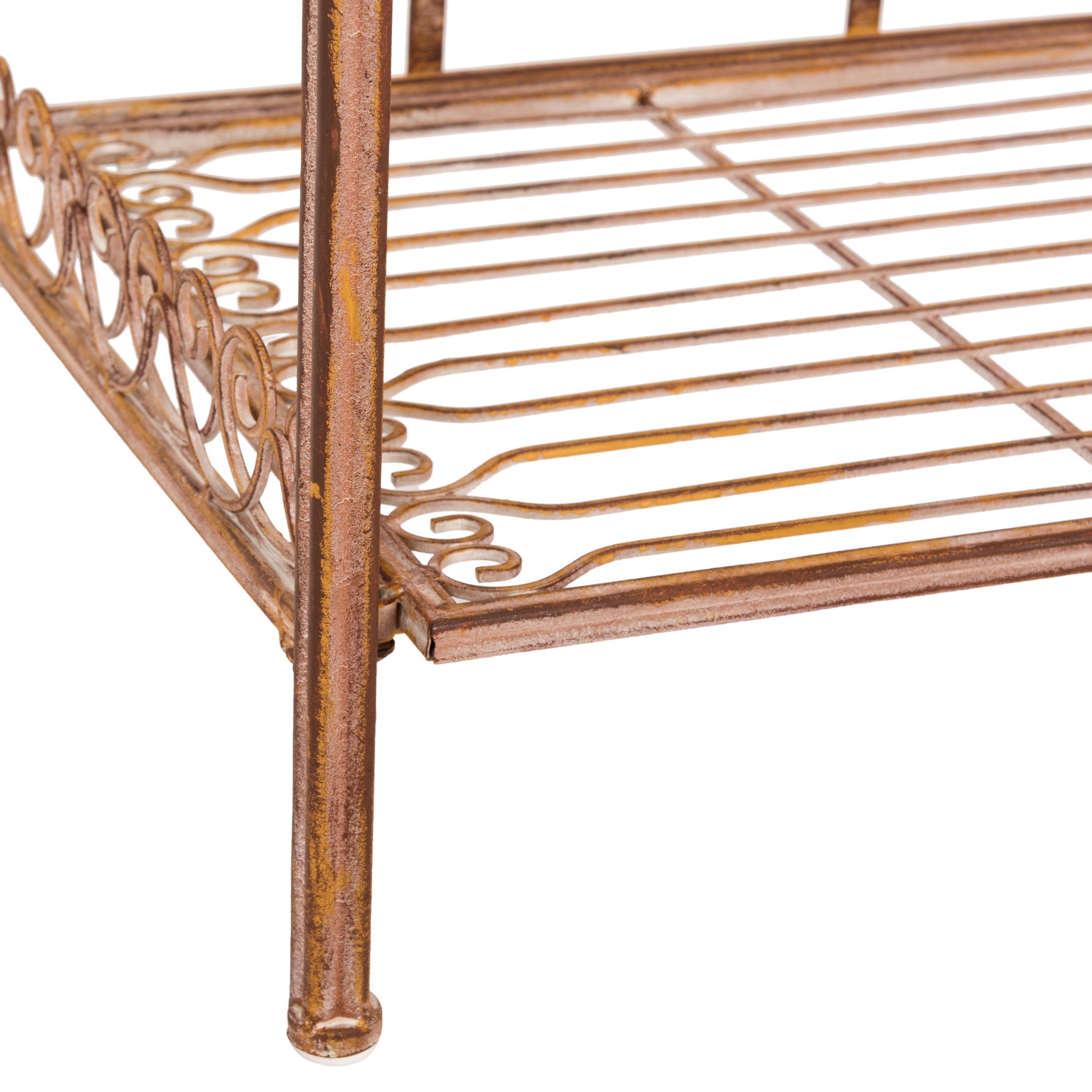 Étagère de boulangerie d'extérieur à 4 niveaux en fer forgé victorien SAFAVIEH Bryn - 25 po L x 15 po P x 63 po H - 25L x 15P x 63H