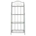 Étagère de boulangerie d'extérieur à 4 niveaux en fer forgé victorien SAFAVIEH Bryn - 25 po L x 15 po P x 63 po H - 25L x 15P x 63H