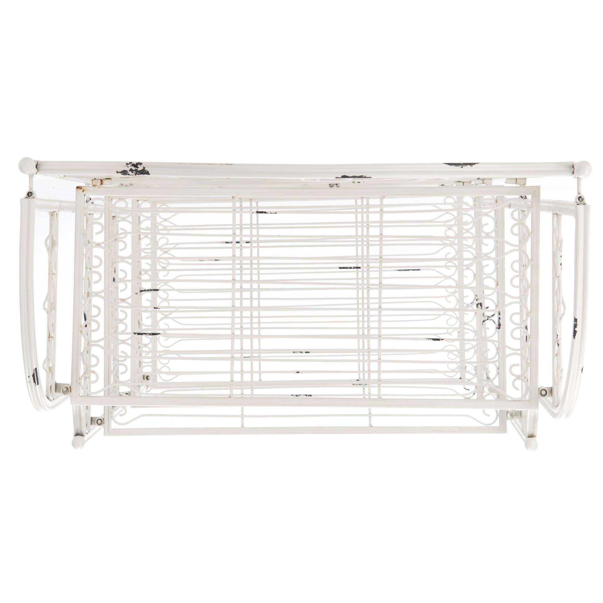 Étagère de boulangerie d'extérieur à 4 niveaux en fer forgé victorien SAFAVIEH Bryn - 25 po L x 15 po P x 63 po H - 25L x 15P x 63H