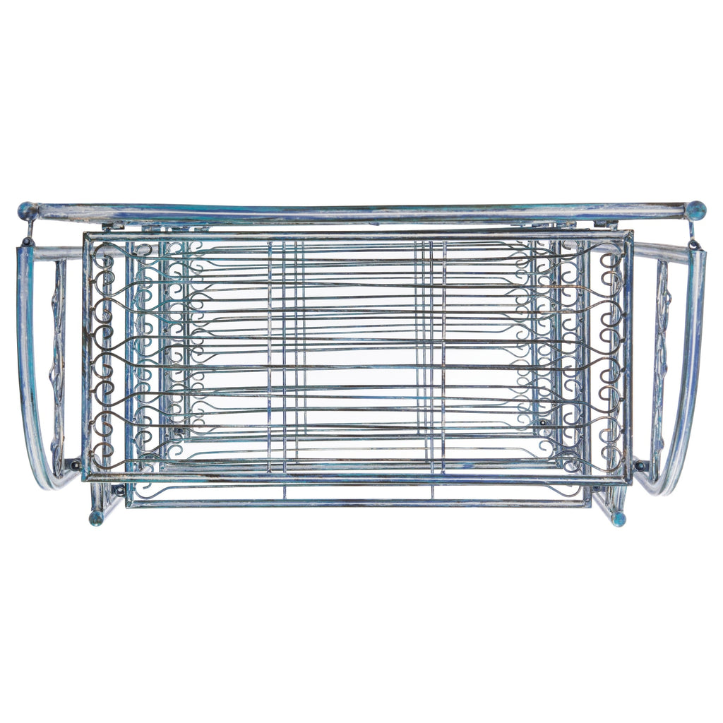 Étagère de boulangerie d'extérieur à 4 niveaux en fer forgé victorien SAFAVIEH Bryn - 25 po L x 15 po P x 63 po H - 25L x 15P x 63H