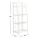 Étagère de boulangerie d'extérieur à 4 niveaux en fer forgé victorien SAFAVIEH Bryn - 25 po L x 15 po P x 63 po H - 25L x 15P x 63H