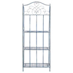 Étagère de boulangerie d'extérieur à 4 niveaux en fer forgé victorien SAFAVIEH Bryn - 25 po L x 15 po P x 63 po H - 25L x 15P x 63H
