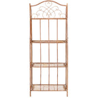 Étagère de boulangerie d'extérieur à 4 niveaux en fer forgé victorien SAFAVIEH Bryn - 25 po L x 15 po P x 63 po H - 25L x 15P x 63H