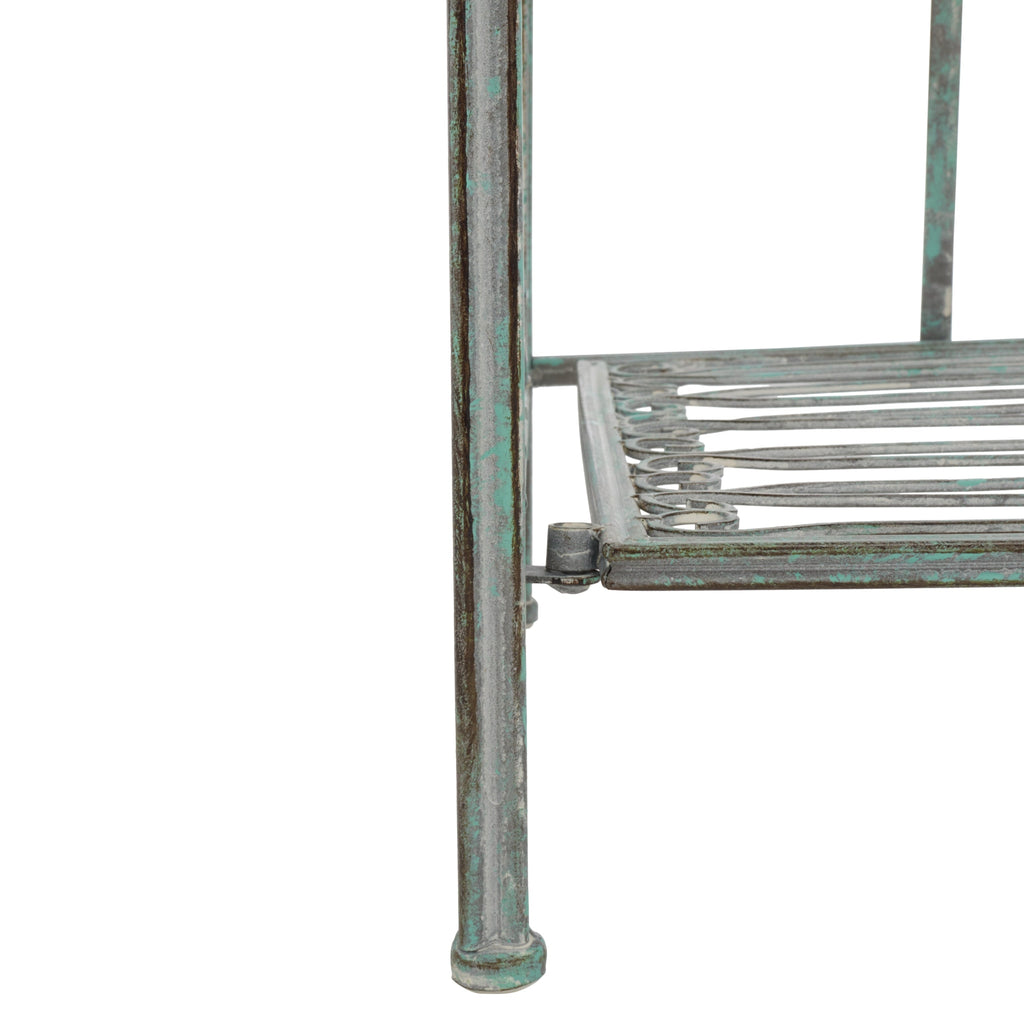 Étagère de boulangerie d'extérieur à 4 niveaux en fer forgé victorien SAFAVIEH Bryn - 25 po L x 15 po P x 63 po H - 25L x 15P x 63H