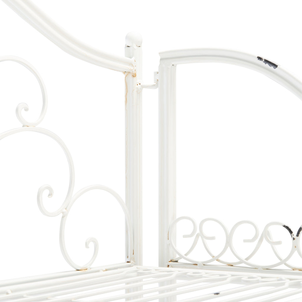 Étagère de boulangerie d'extérieur à 4 niveaux en fer forgé victorien SAFAVIEH Bryn - 25 po L x 15 po P x 63 po H - 25L x 15P x 63H