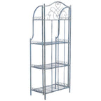 Étagère de boulangerie d'extérieur à 4 niveaux en fer forgé victorien SAFAVIEH Bryn - 25 po L x 15 po P x 63 po H - 25L x 15P x 63H