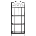 Étagère de boulangerie d'extérieur à 4 niveaux en fer forgé victorien SAFAVIEH Bryn - 25 po L x 15 po P x 63 po H - 25L x 15P x 63H