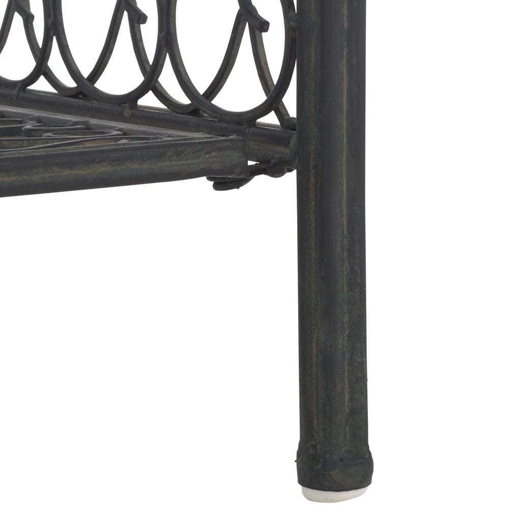 Étagère de boulangerie d'extérieur à 4 niveaux en fer forgé victorien SAFAVIEH Bryn - 25 po L x 15 po P x 63 po H - 25L x 15P x 63H