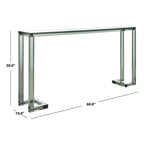 Console Safavieh Couture Camryn en acrylique transparent (60 l x 10 l x 30 h)