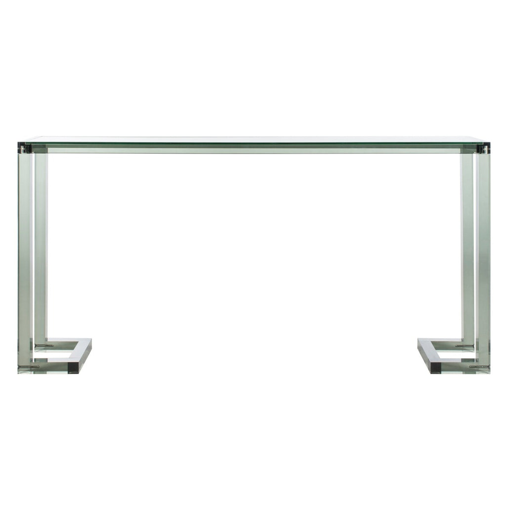 Console Safavieh Couture Camryn en acrylique transparent (60 l x 10 l x 30 h)