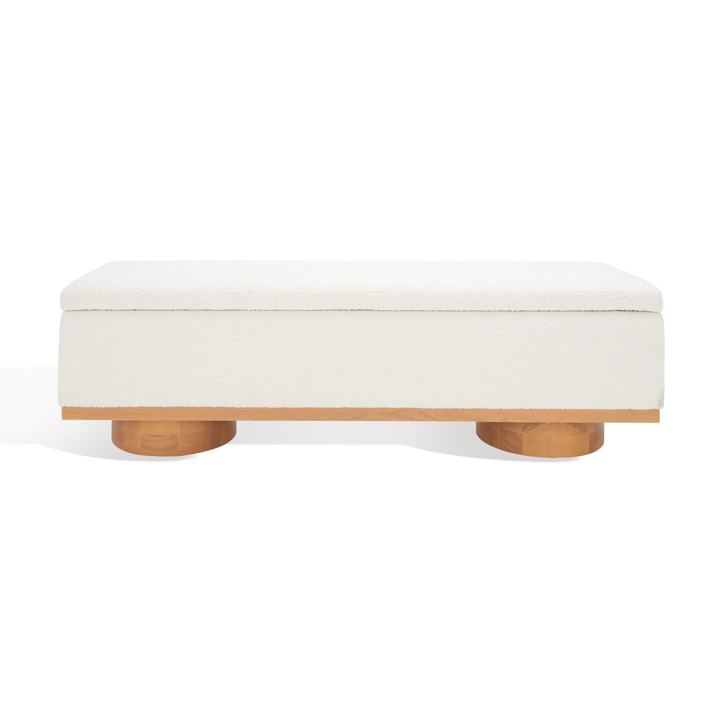 Banc de rangement SAFAVIEH Couture Sunneva Boucle - 61 po L x 20 po P x 19 po H - 61L x 20P x 19H