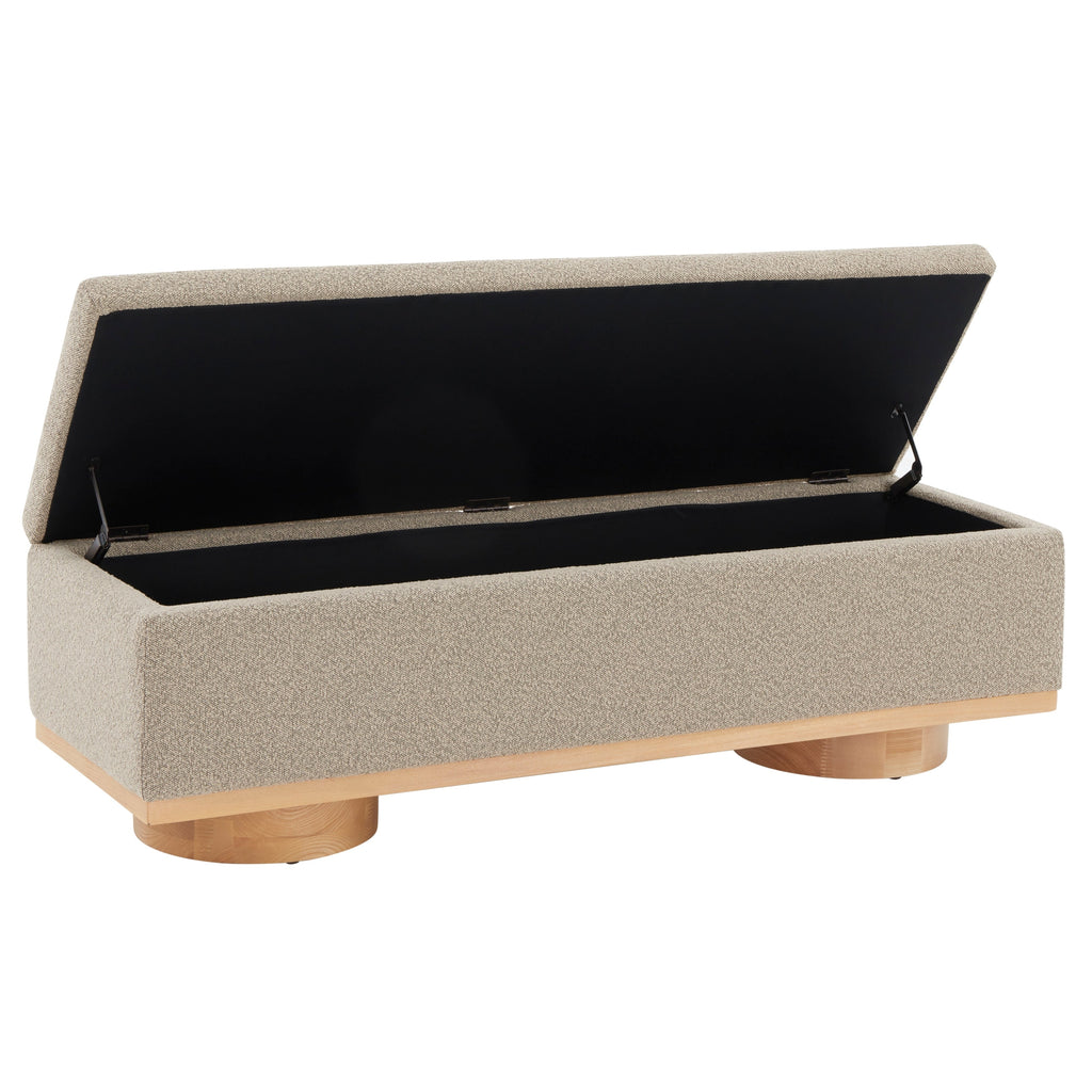 Banc de rangement SAFAVIEH Couture Sunneva Boucle - 61 po L x 20 po P x 19 po H - 61L x 20P x 19H