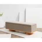 Banc de rangement SAFAVIEH Couture Sunneva Boucle - 61 po L x 20 po P x 19 po H - 61L x 20P x 19H