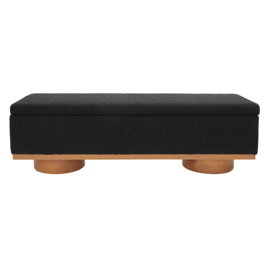 Banc de rangement SAFAVIEH Couture Sunneva Boucle - 61 po L x 20 po P x 19 po H - 61L x 20P x 19H
