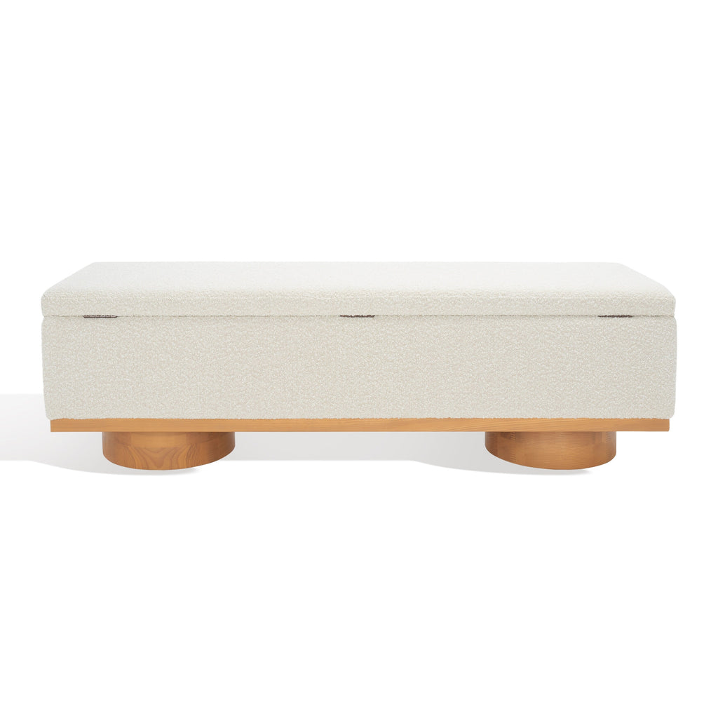 Banc de rangement SAFAVIEH Couture Sunneva Boucle - 61 po L x 20 po P x 19 po H - 61L x 20P x 19H