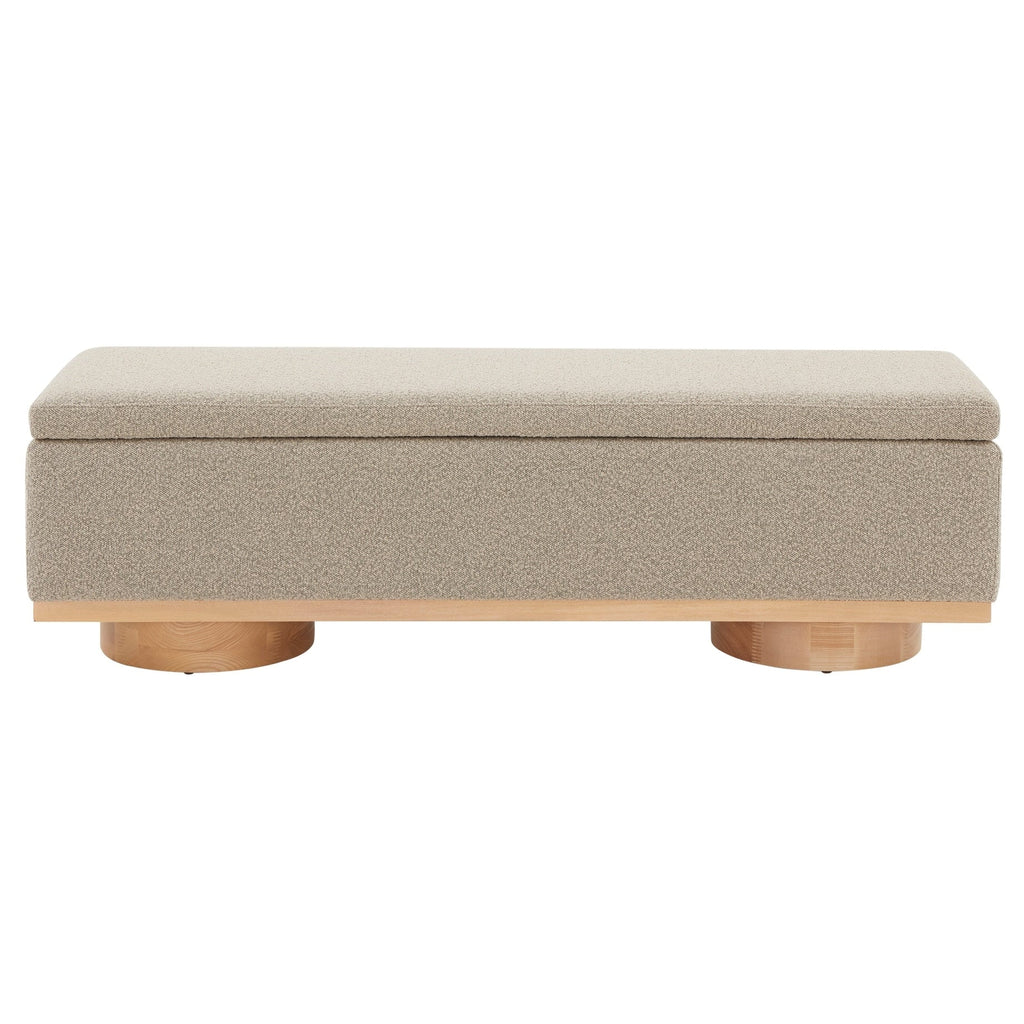 Banc de rangement SAFAVIEH Couture Sunneva Boucle - 61 po L x 20 po P x 19 po H - 61L x 20P x 19H