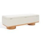Banc de rangement SAFAVIEH Couture Sunneva Boucle - 61 po L x 20 po P x 19 po H - 61L x 20P x 19H