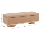 Banc de rangement SAFAVIEH Couture Sunneva Boucle - 61 po L x 20 po P x 19 po H - 61L x 20P x 19H