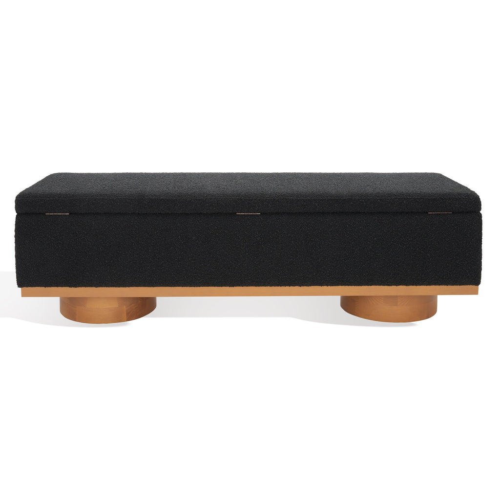 Banc de rangement SAFAVIEH Couture Sunneva Boucle - 61 po L x 20 po P x 19 po H - 61L x 20P x 19H