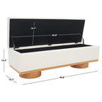 Banc de rangement SAFAVIEH Couture Sunneva Boucle - 61 po L x 20 po P x 19 po H - 61L x 20P x 19H