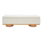 Banc de rangement SAFAVIEH Couture Sunneva Boucle - 61 po L x 20 po P x 19 po H - 61L x 20P x 19H