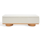 Banc de rangement SAFAVIEH Couture Sunneva Boucle - 61 po L x 20 po P x 19 po H - 61L x 20P x 19H
