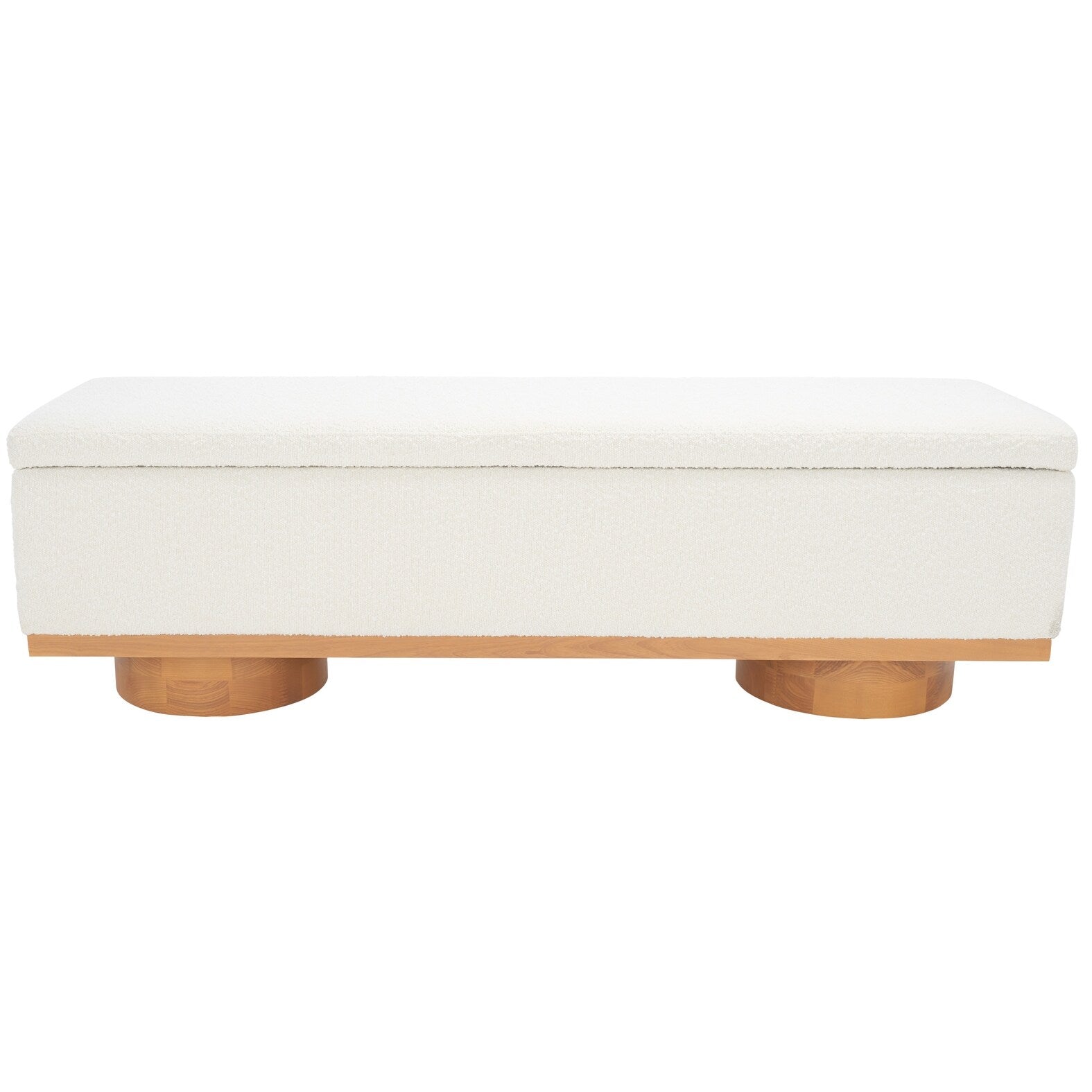 Banc de rangement SAFAVIEH Couture Sunneva Boucle - 61 po L x 20 po P x 19 po H - 61L x 20P x 19H