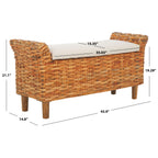 Banc SAFAVIEH Danna Brown - 43,9 x 14,8 x 21,1 - 44 L x 15 P x 21 H