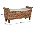 Banc SAFAVIEH Danna Brown - 43,9 x 14,8 x 21,1 - 44 L x 15 P x 21 H