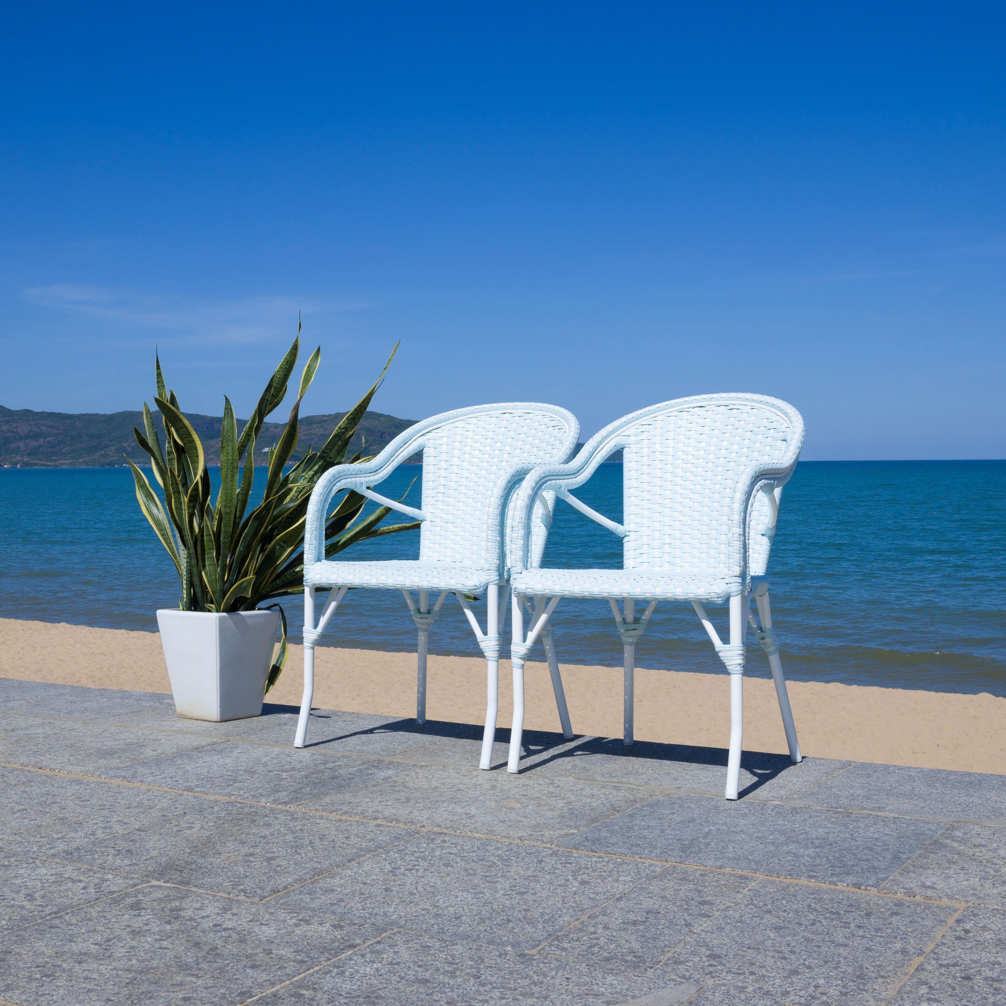 Fauteuil SAFAVIEH Doreth (lot de 2) - 23 L x 36 P x 25 H