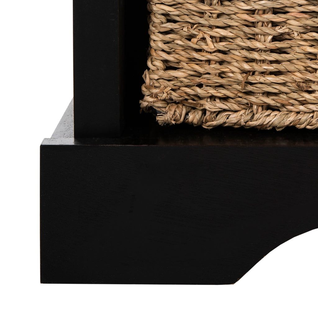 Banc de rangement SAFAVIEH Eola gris/blanc - 47 x 16,1 x 19,9 - 47 L x 16 P x 20 H