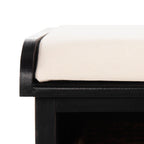 Banc de rangement SAFAVIEH Eola gris/blanc - 47 x 16,1 x 19,9 - 47 L x 16 P x 20 H