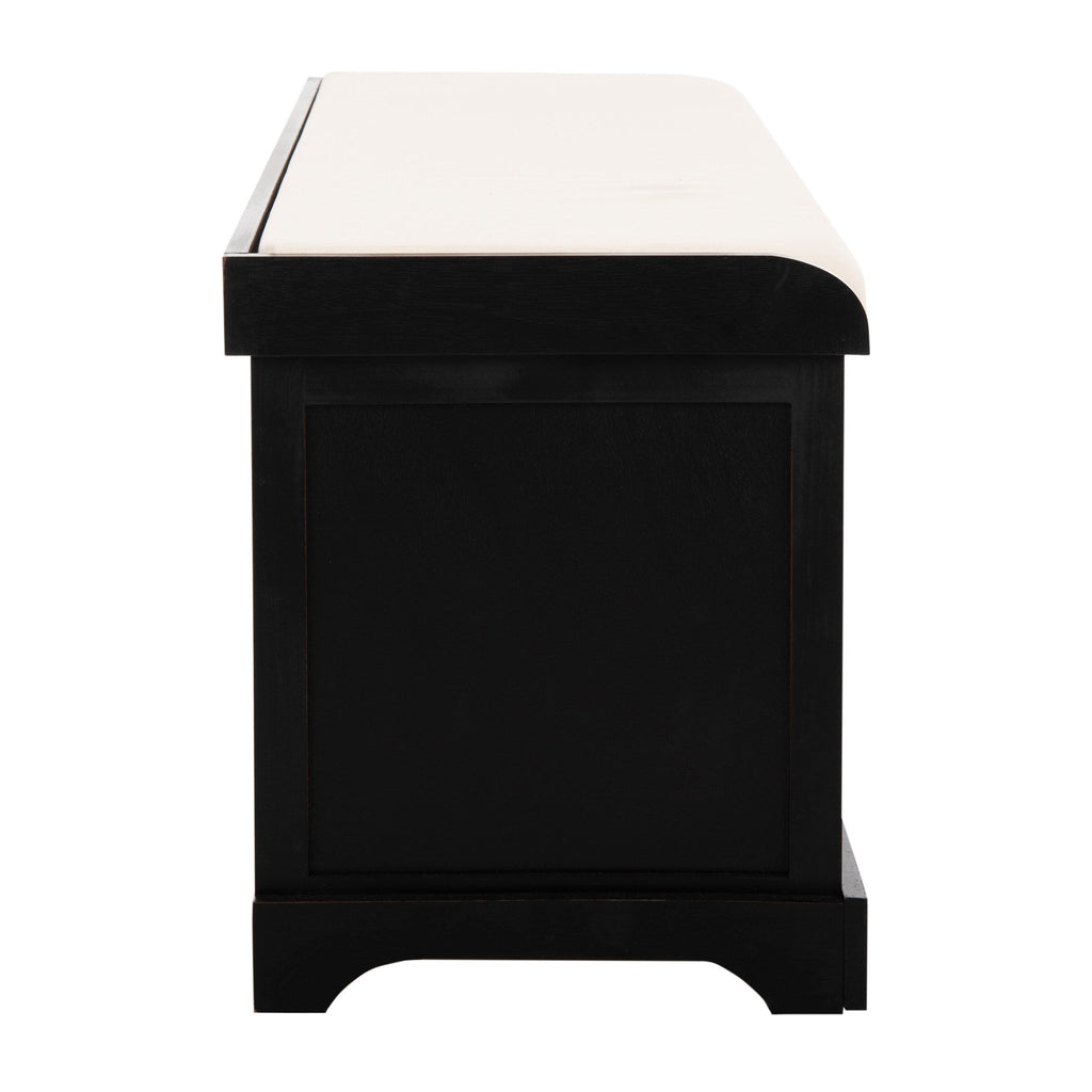 Banc de rangement SAFAVIEH Eola gris/blanc - 47 x 16,1 x 19,9 - 47 L x 16 P x 20 H