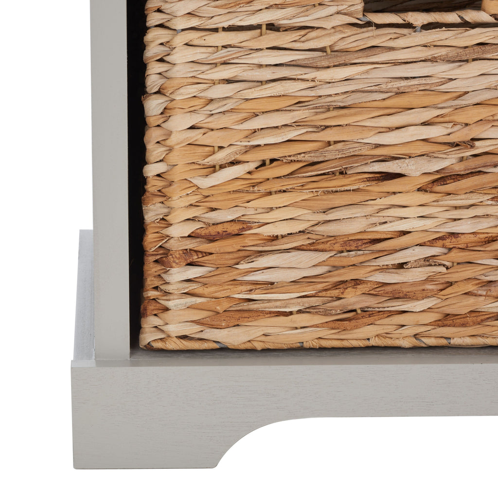Banc de rangement tressé Euphemia marron SAFAVIEH - 33,5 x 16,1 x 19,9 - 34L x 16P x 20H