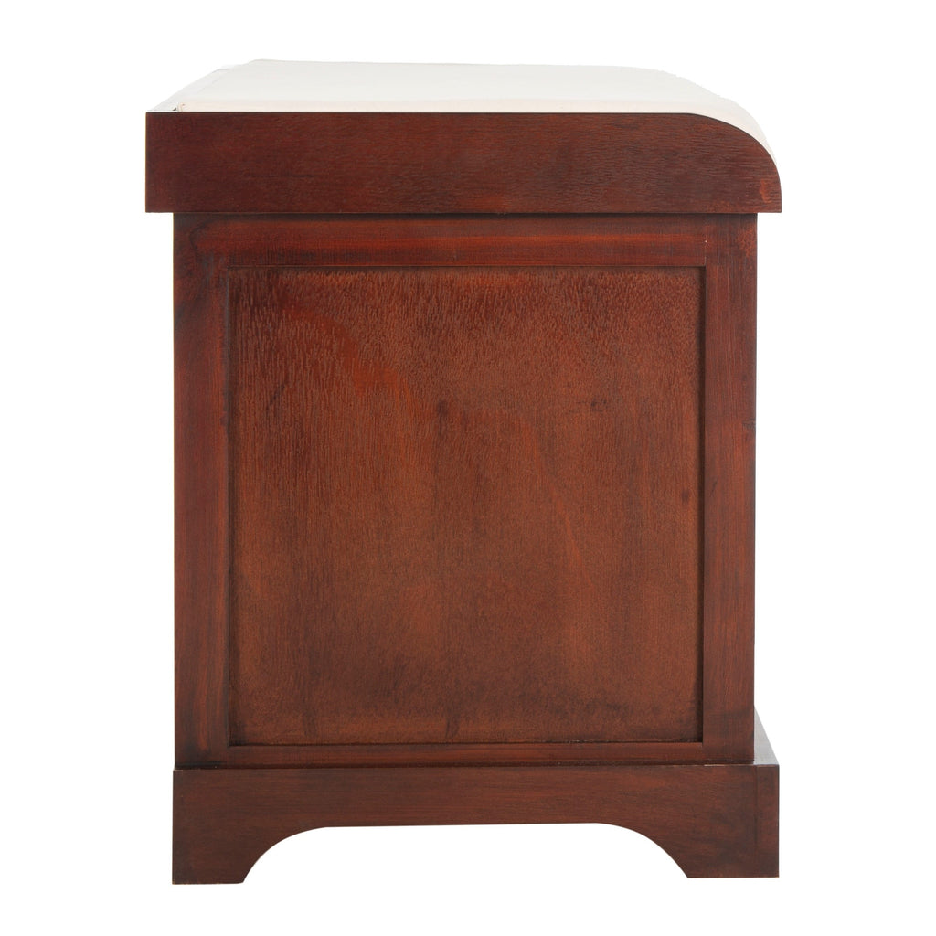 Banc de rangement tressé Euphemia marron SAFAVIEH - 33,5 x 16,1 x 19,9 - 34L x 16P x 20H