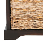 Banc de rangement tressé Euphemia marron SAFAVIEH - 33,5 x 16,1 x 19,9 - 34L x 16P x 20H