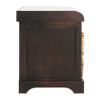 Banc de rangement tressé Euphemia marron SAFAVIEH - 33,5 x 16,1 x 19,9 - 34L x 16P x 20H