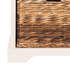 Banc de rangement tressé Euphemia marron SAFAVIEH - 33,5 x 16,1 x 19,9 - 34L x 16P x 20H