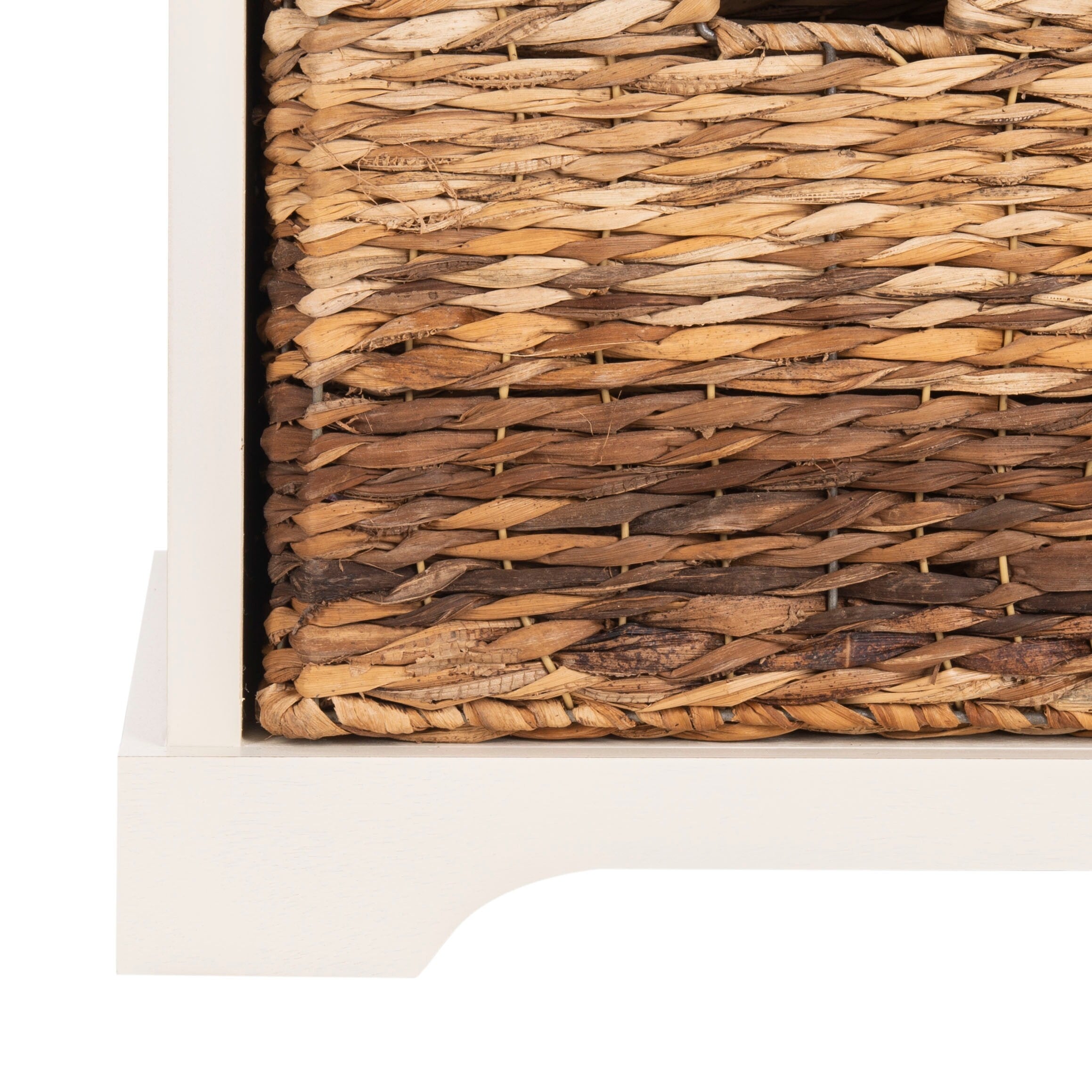 Banc de rangement tressé Euphemia marron SAFAVIEH - 33,5 x 16,1 x 19,9 - 34L x 16P x 20H