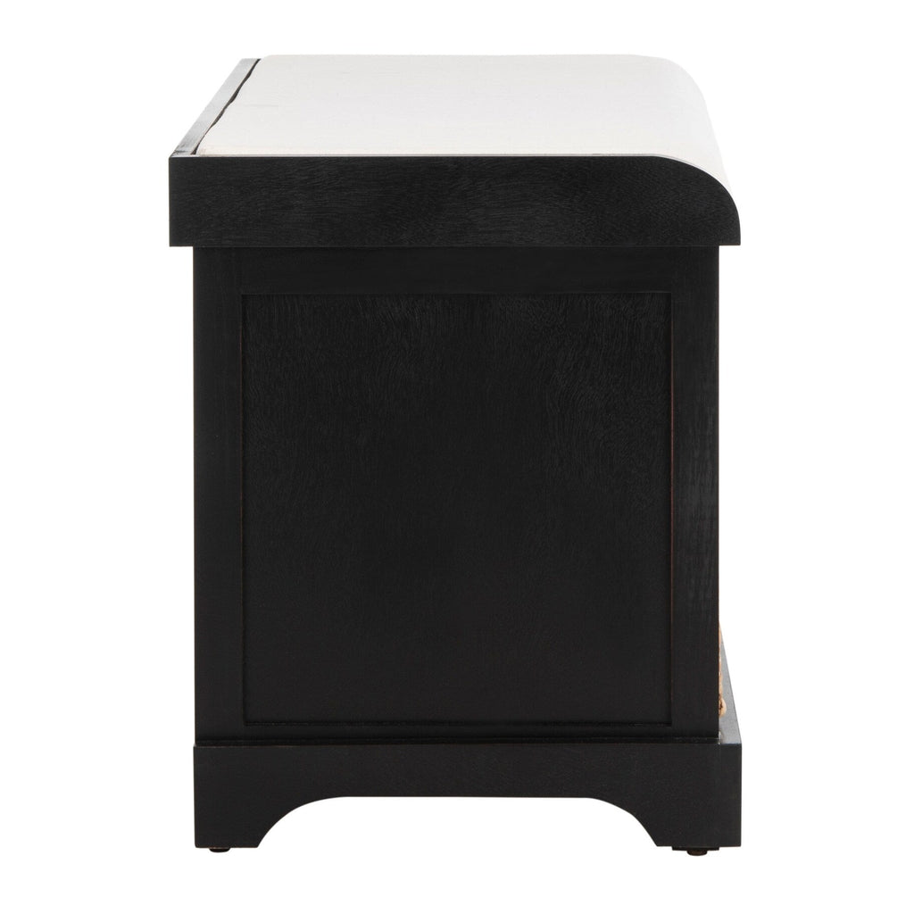 Banc de rangement tressé Euphemia marron SAFAVIEH - 33,5 x 16,1 x 19,9 - 34L x 16P x 20H