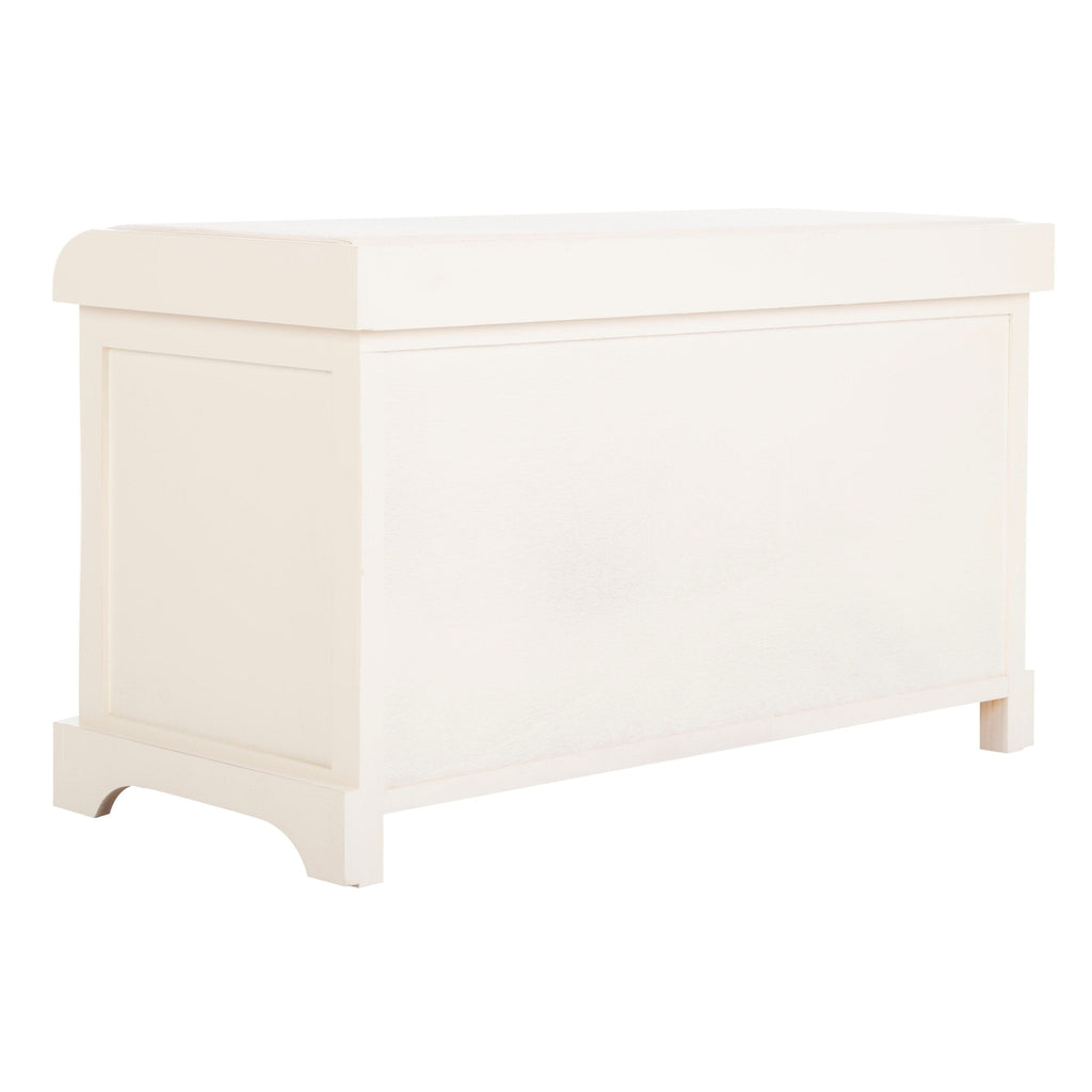 Banc de rangement tressé Euphemia marron SAFAVIEH - 33,5 x 16,1 x 19,9 - 34L x 16P x 20H
