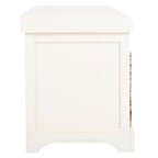 Banc de rangement tressé Euphemia marron SAFAVIEH - 33,5 x 16,1 x 19,9 - 34L x 16P x 20H