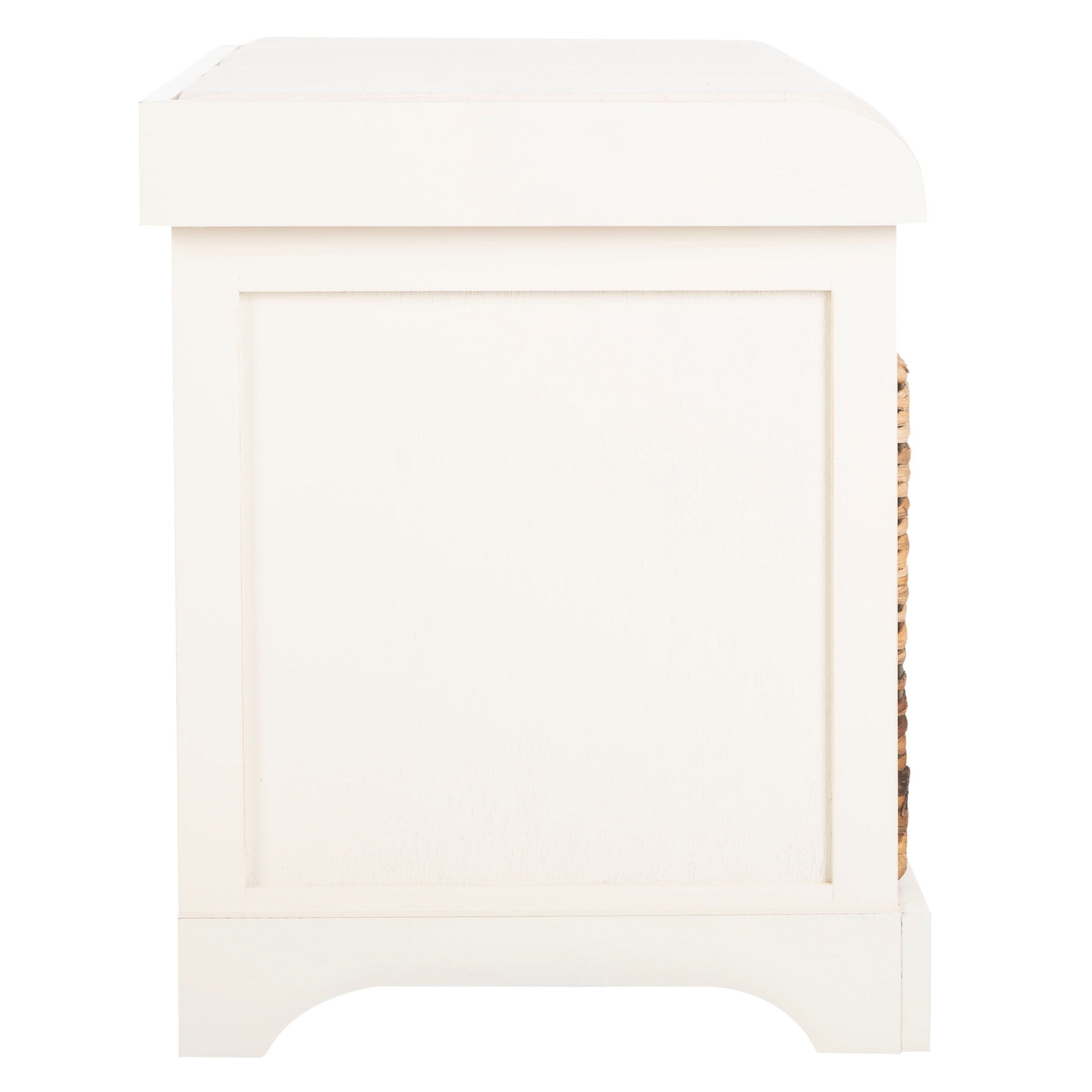 Banc de rangement tressé Euphemia marron SAFAVIEH - 33,5 x 16,1 x 19,9 - 34L x 16P x 20H