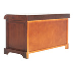 Banc de rangement tressé Euphemia marron SAFAVIEH - 33,5 x 16,1 x 19,9 - 34L x 16P x 20H