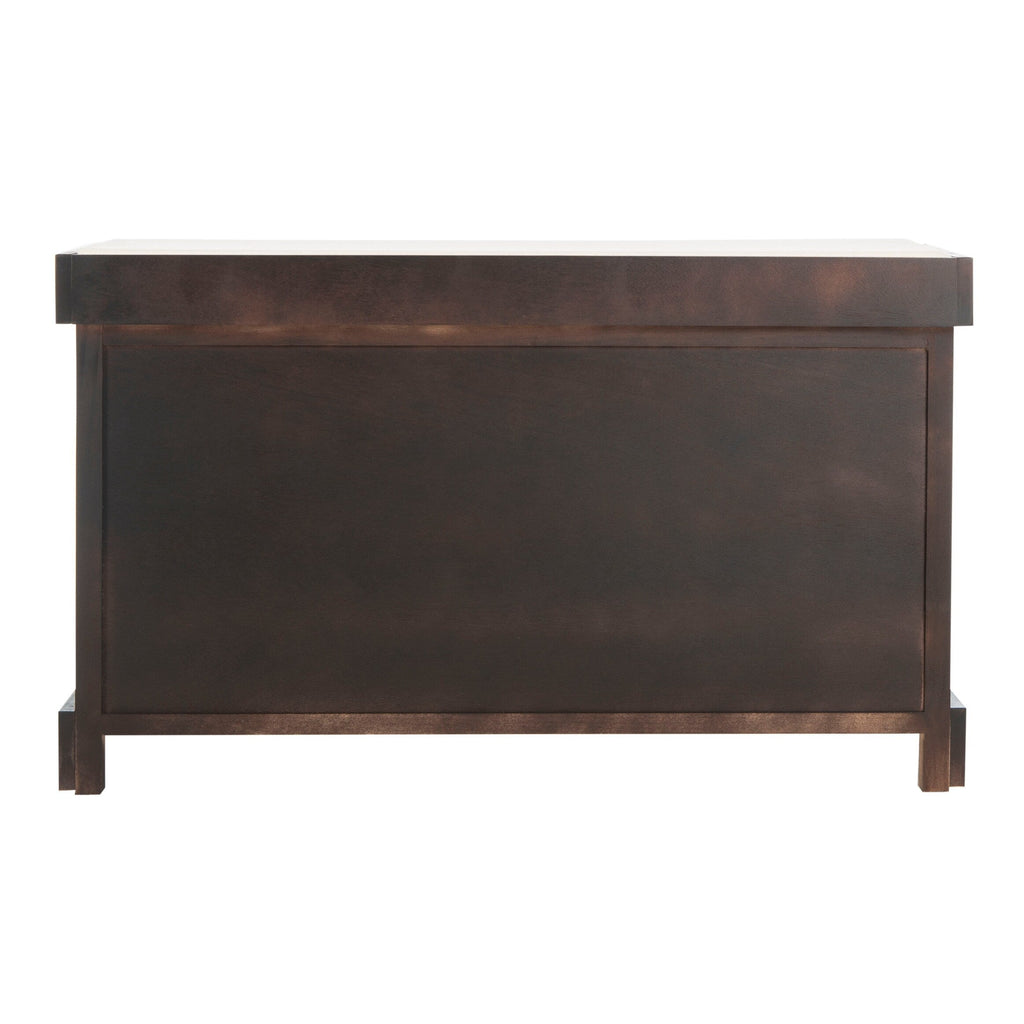 Banc de rangement tressé Euphemia marron SAFAVIEH - 33,5 x 16,1 x 19,9 - 34L x 16P x 20H