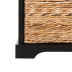 Banc de rangement tressé Euphemia marron SAFAVIEH - 33,5 x 16,1 x 19,9 - 34L x 16P x 20H