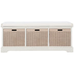 Banc de rangement à 3 tiroirs avec coussins SAFAVIEH Fiorello - 47,3 L x 15 L x 19 H - 47 L x 15 P x 19 H