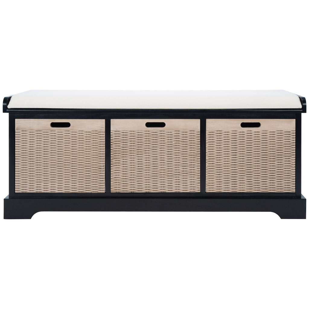 Banc de rangement à 3 tiroirs avec coussins SAFAVIEH Fiorello - 47,3 L x 15 L x 19 H - 47 L x 15 P x 19 H